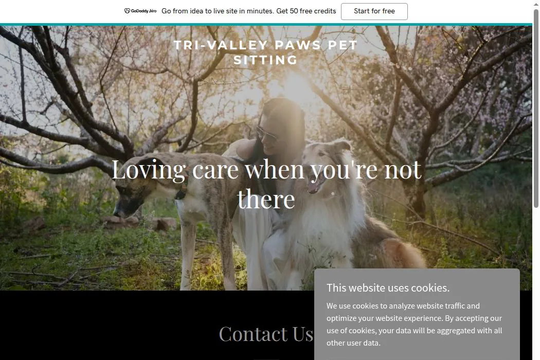 Tri-Valley Paws Pet Sitting cover