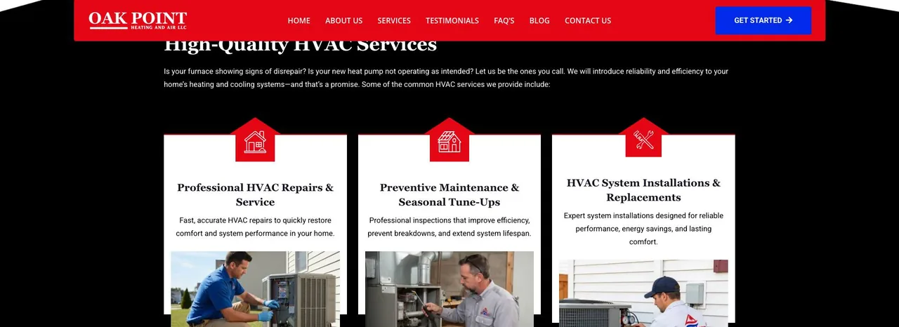 Oak Point Heating and Air LLC cover