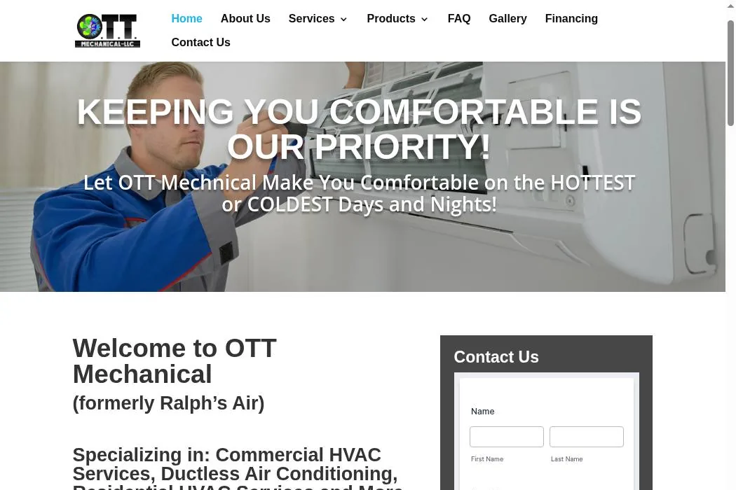 OTT Mechanical LLC cover