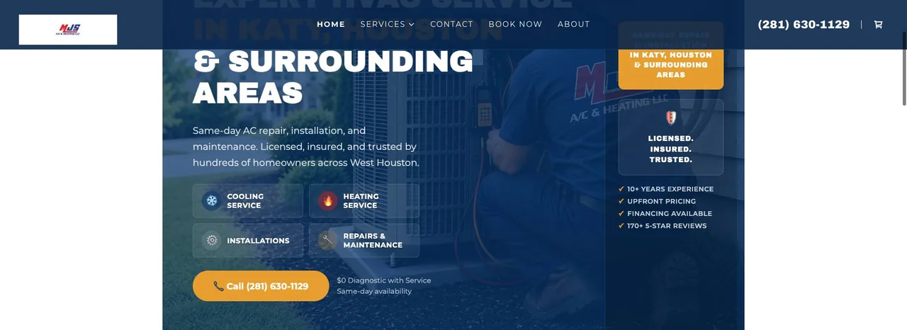 MJS AC & HEATING LLC cover