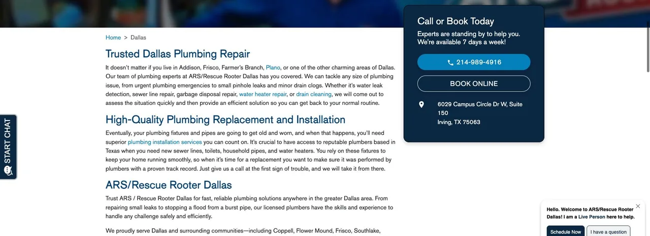ARS/Rescue Rooter Dallas cover