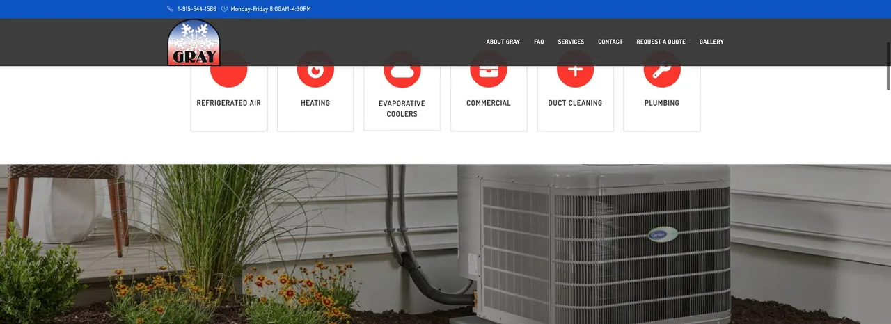 Gray Heating and Air Conditioning cover