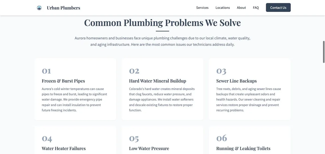 Urban Plumbers Aurora cover