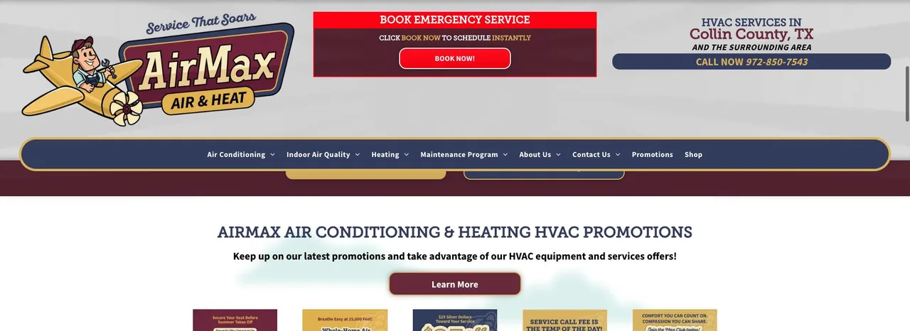 Airmax Air Conditioning & Heating cover