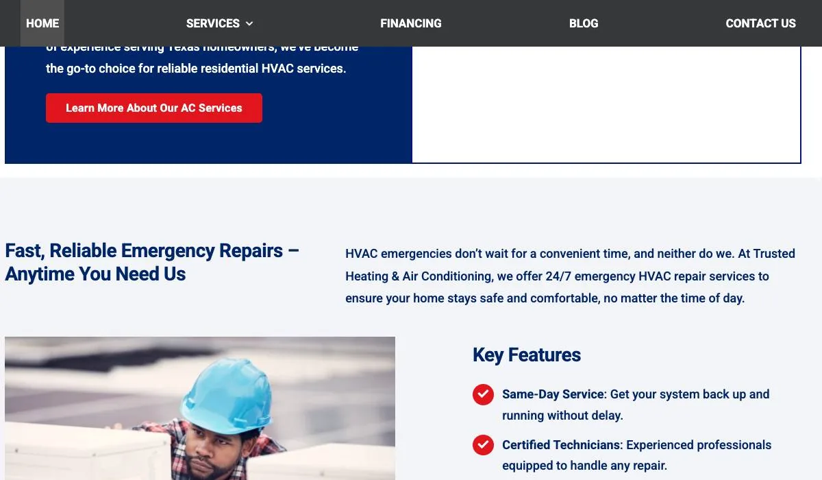 Trusted Heating & Air Conditioning cover