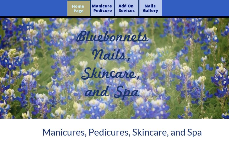 Bluebonnets Nails, Skincare, and Spa logo