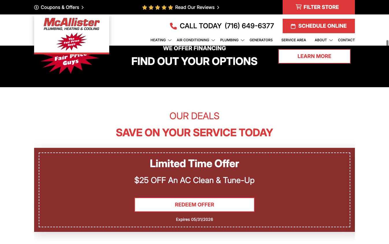 McAllister Plumbing, Heating & Cooling cover