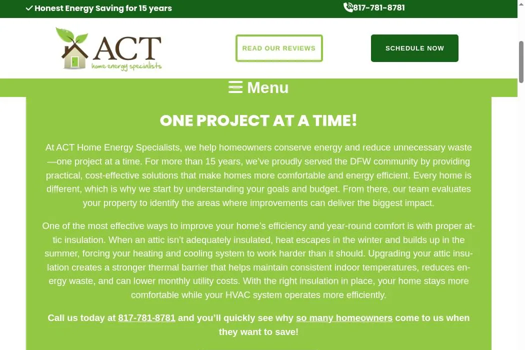 ACT Home Energy Specialists cover