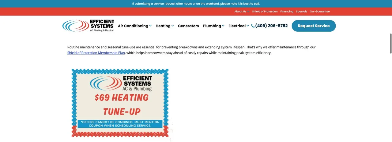 Efficient Systems AC, Plumbing & Electrical cover