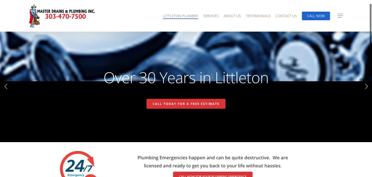 MASTER DRAINS & PLUMBING INC. cover