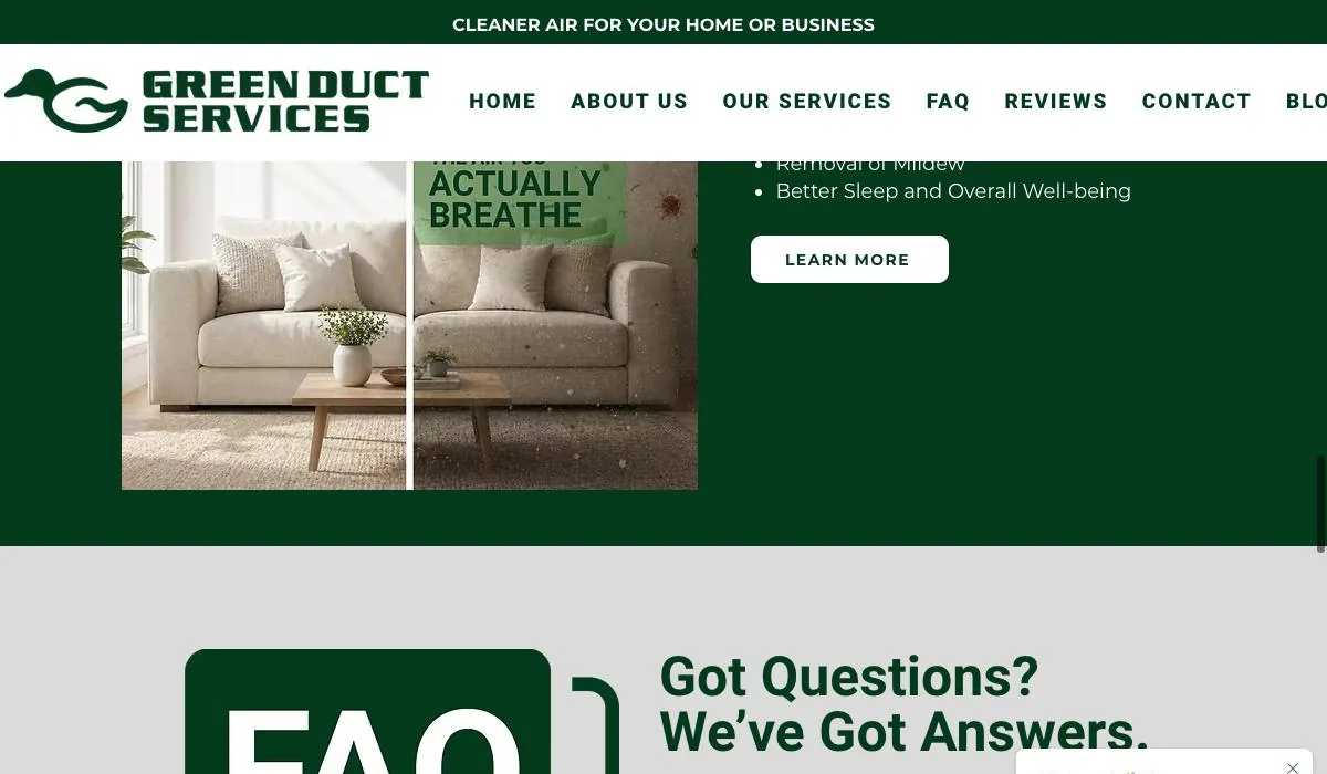 Green Duct Services cover