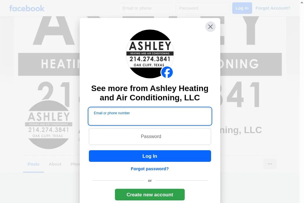 Ashley Heating and Air Conditioning, LLC cover