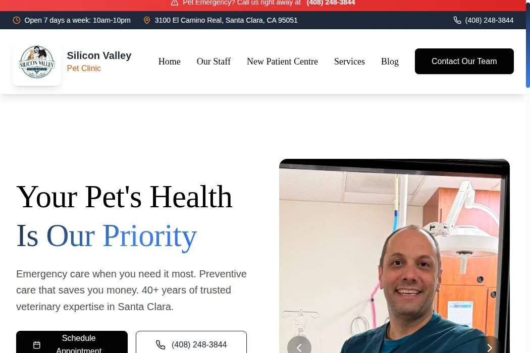 Silicon Valley Pet Clinic & Urgent Care cover