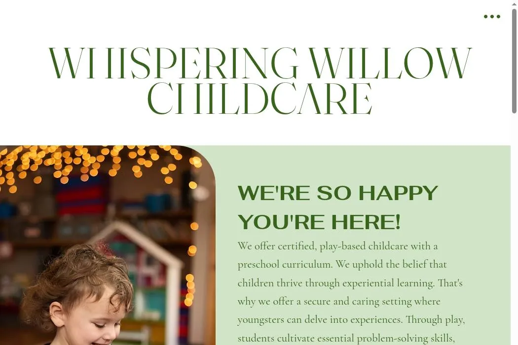 WHISPERING WILLOW CHILDCARE cover