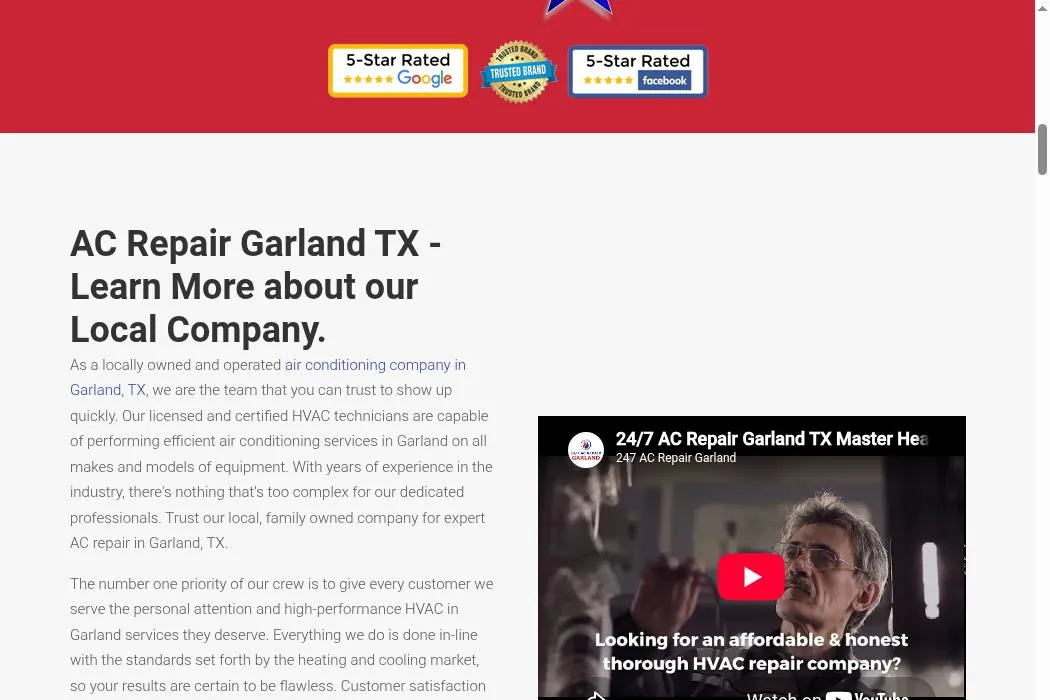 24/7 AC Repair Garland cover