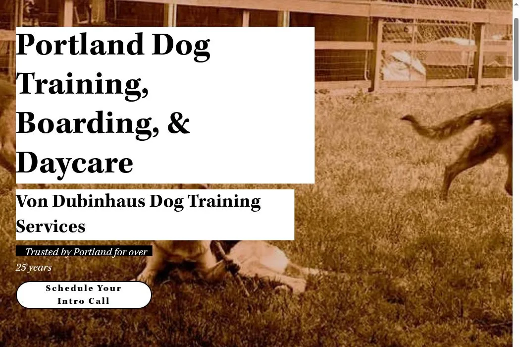 Von Dubinhaus Dog Training Services cover