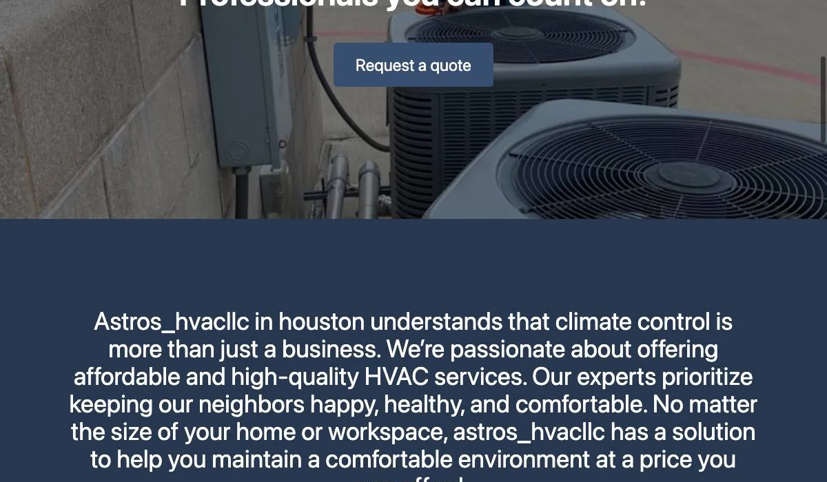 Astros HVAC LLC cover