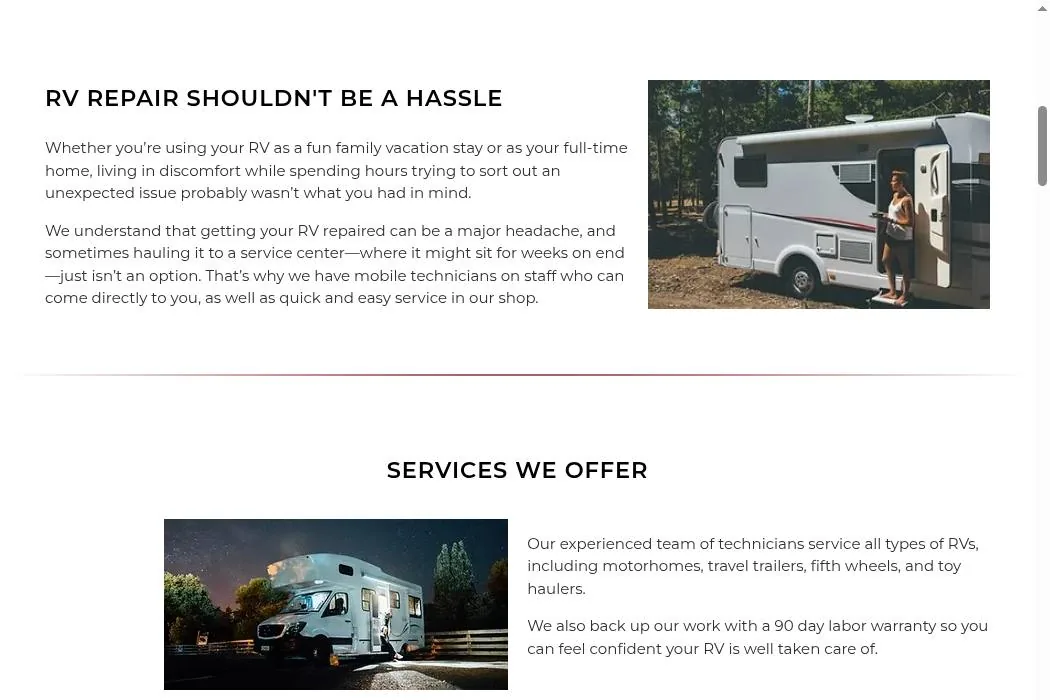 Shipley's Mobile RV Service cover