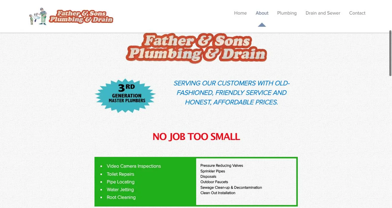 Father & Sons Plumbing & Drain cover