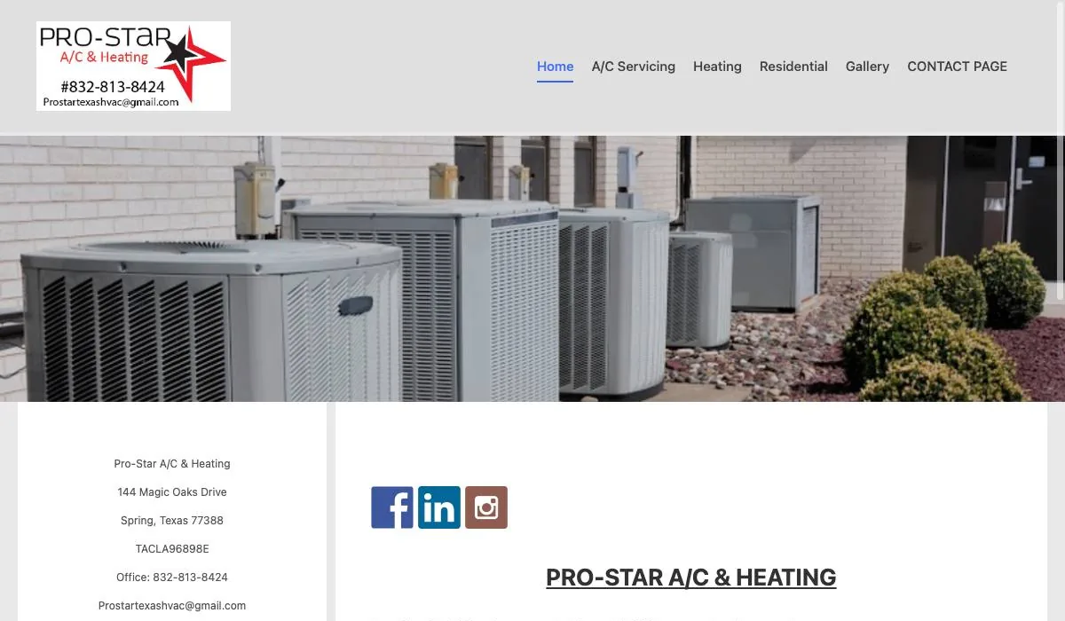 Pro-Star A/C & Heating cover
