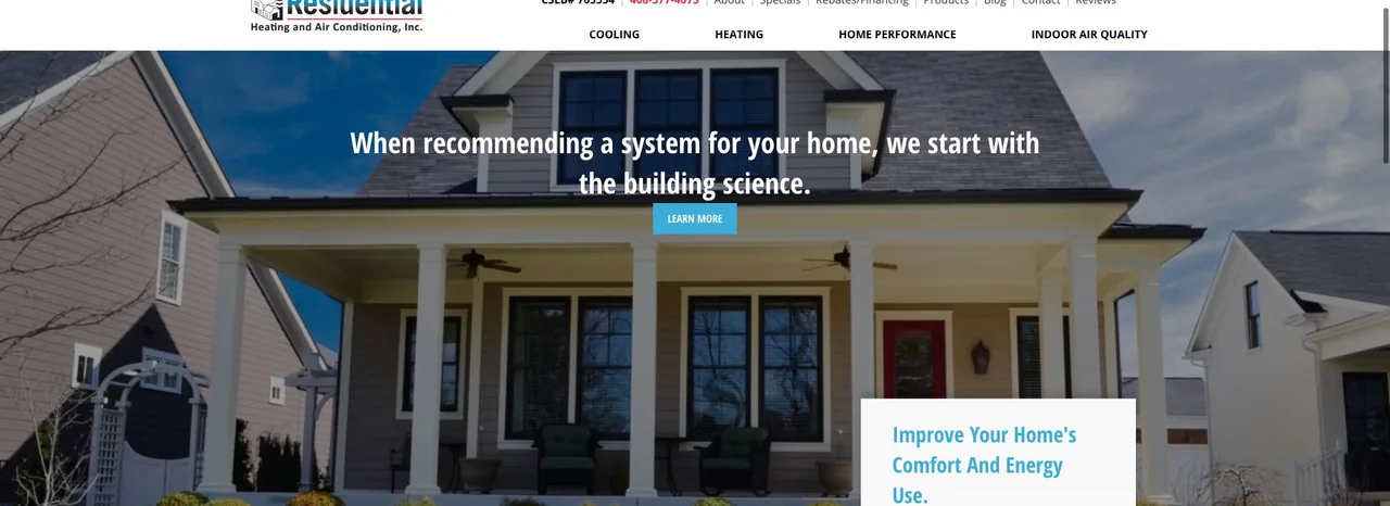 Residential Heating & Air Conditioning cover