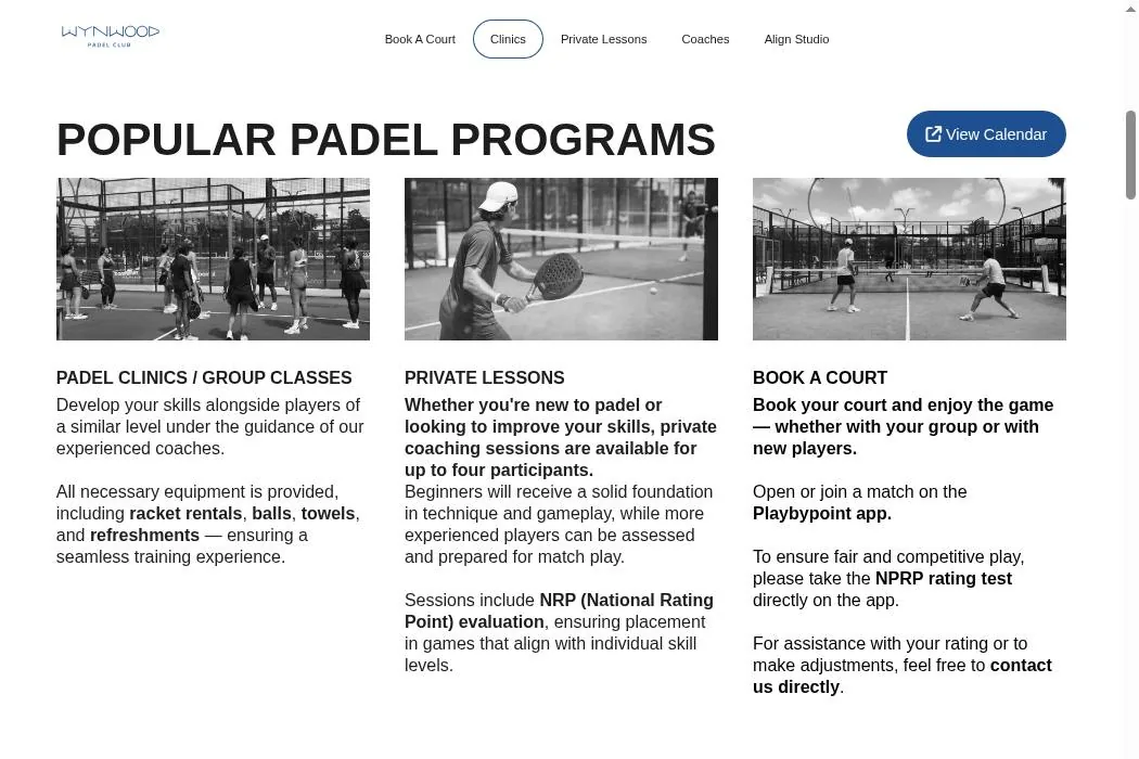 Wynwood Padel Club cover