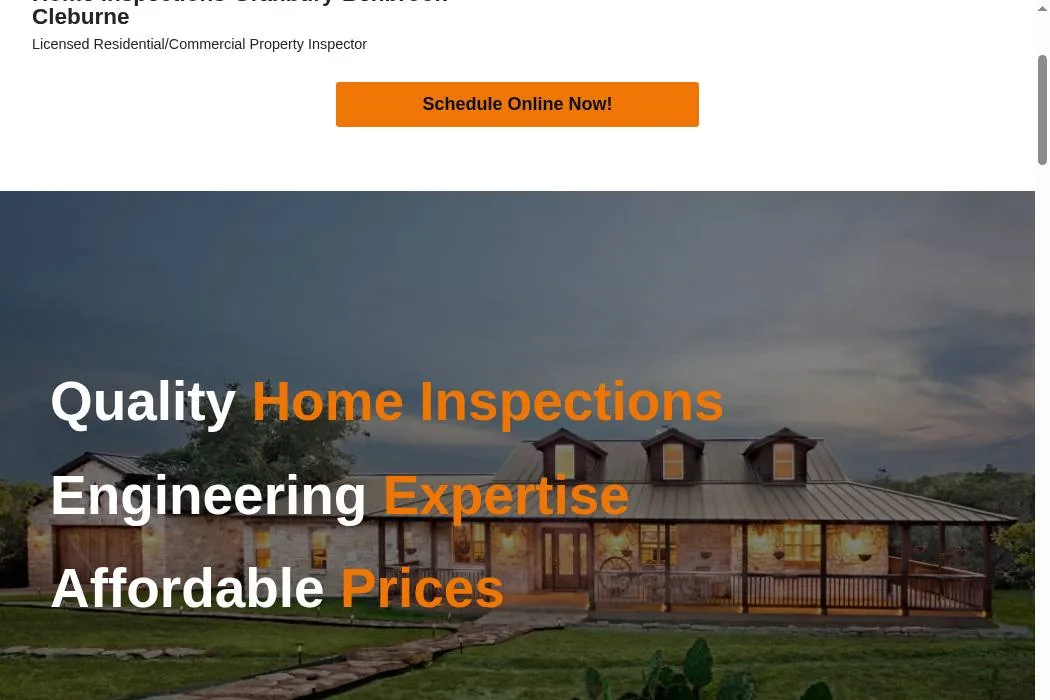 Home Inspections-Granbury-Benbrook-Cleburne cover