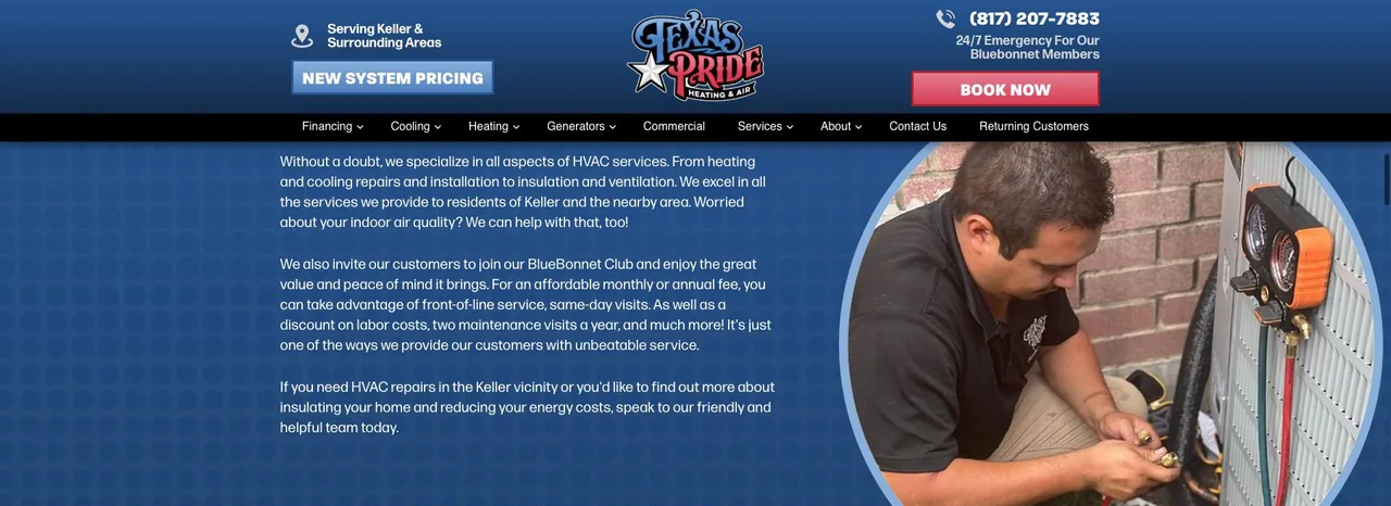 Texas Pride Heating & Air cover