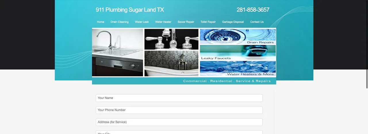 911 Plumbing Sugar Land TX cover