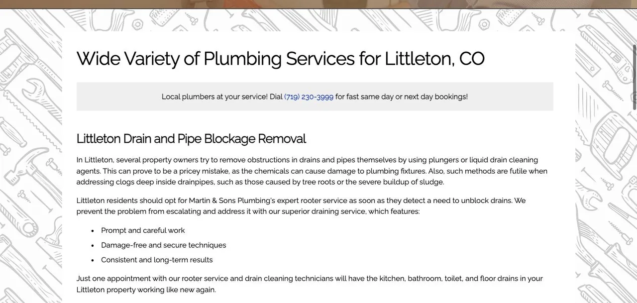 Martin & Sons Plumbing cover
