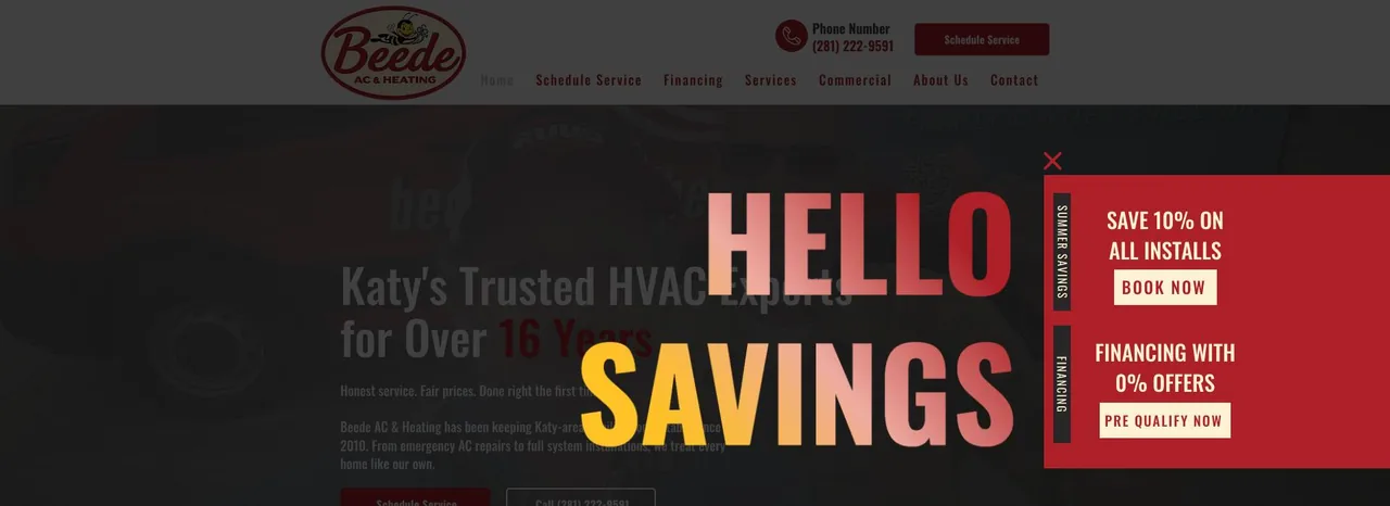 Beede AC & Heating cover