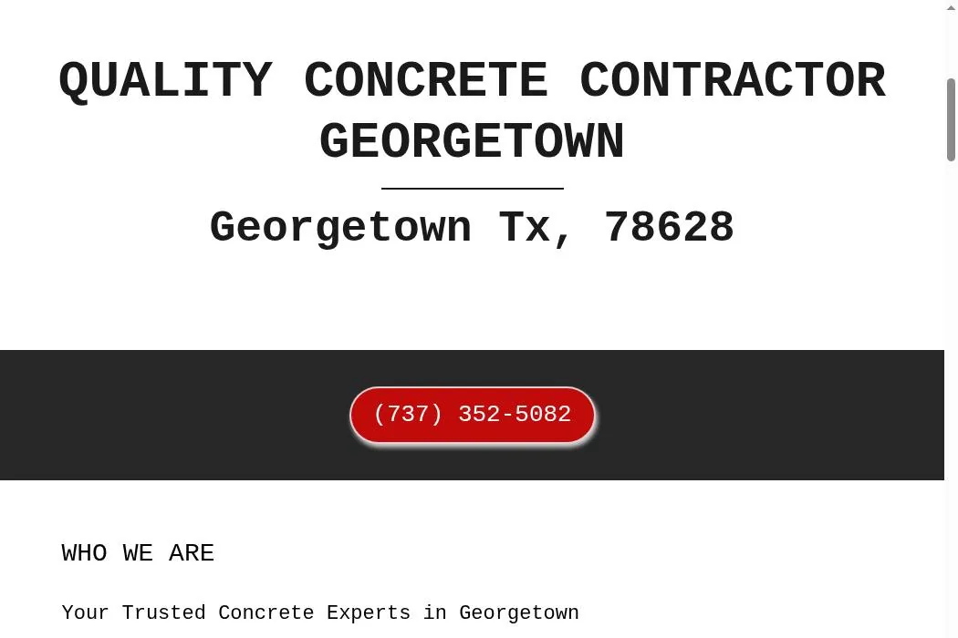 Quality Concrete Contractor Georgetown cover