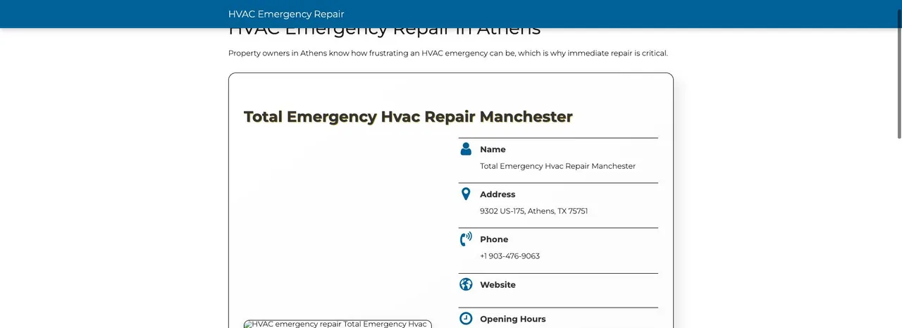 Total Emergency Hvac Repair Manchester cover