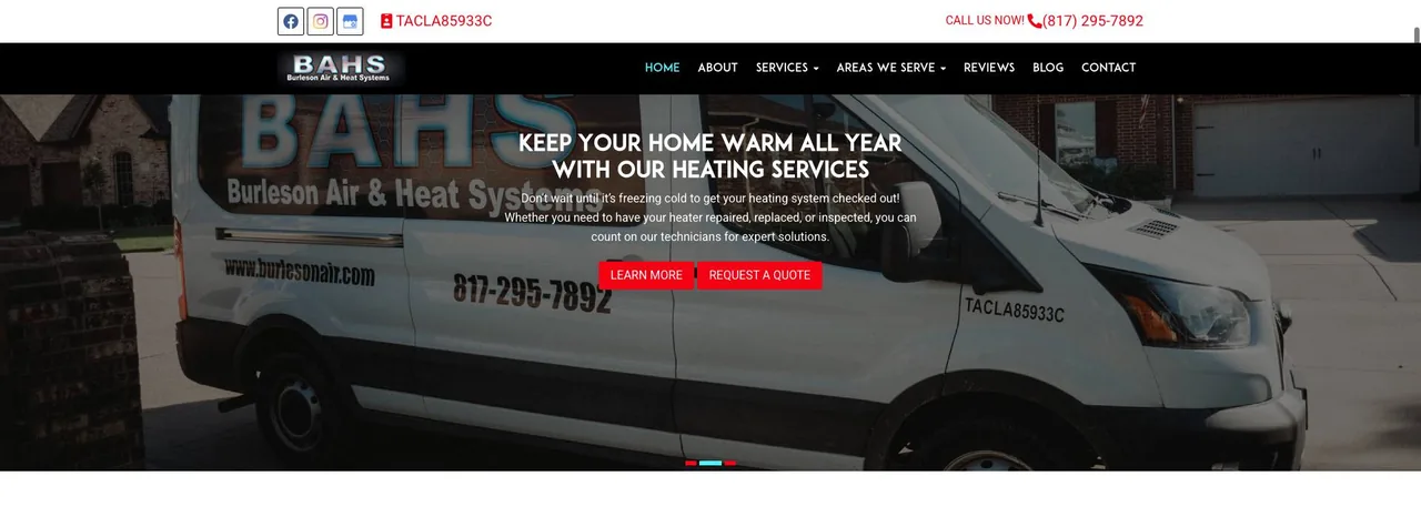 Burleson Air & Heat Systems Inc. cover