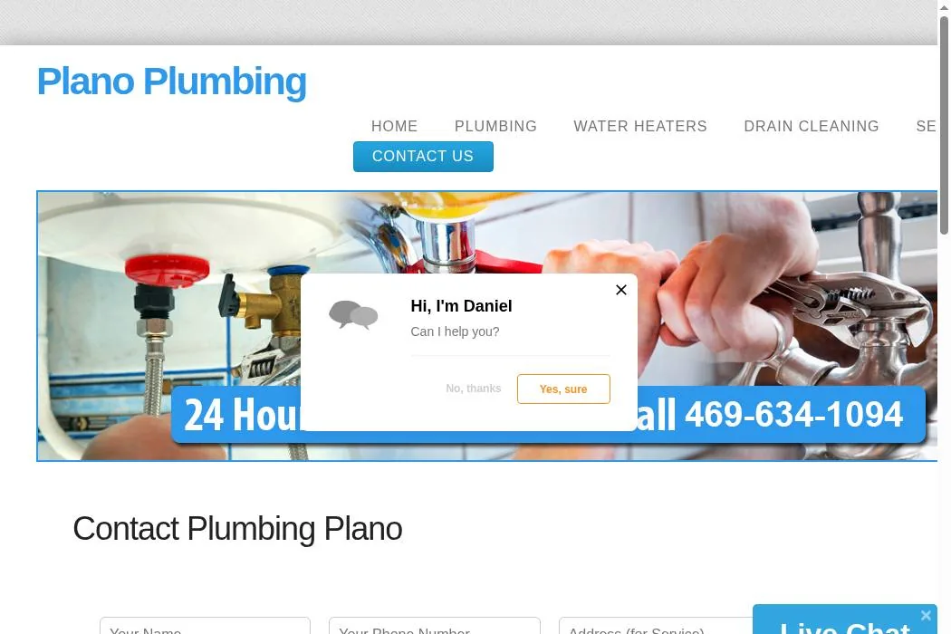Plano Plumbing cover