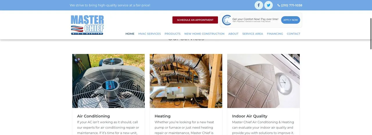 Master Chief Air Conditioning & Heating LLC cover
