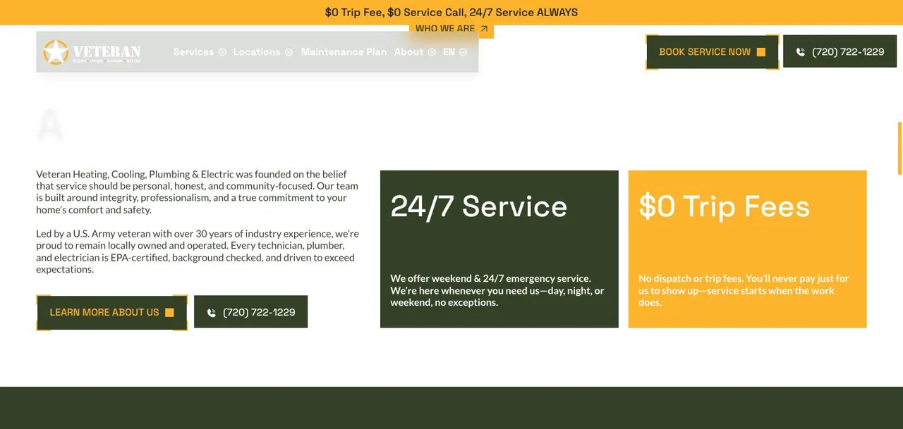 Veteran Heating, Cooling, Plumbing & Electric cover