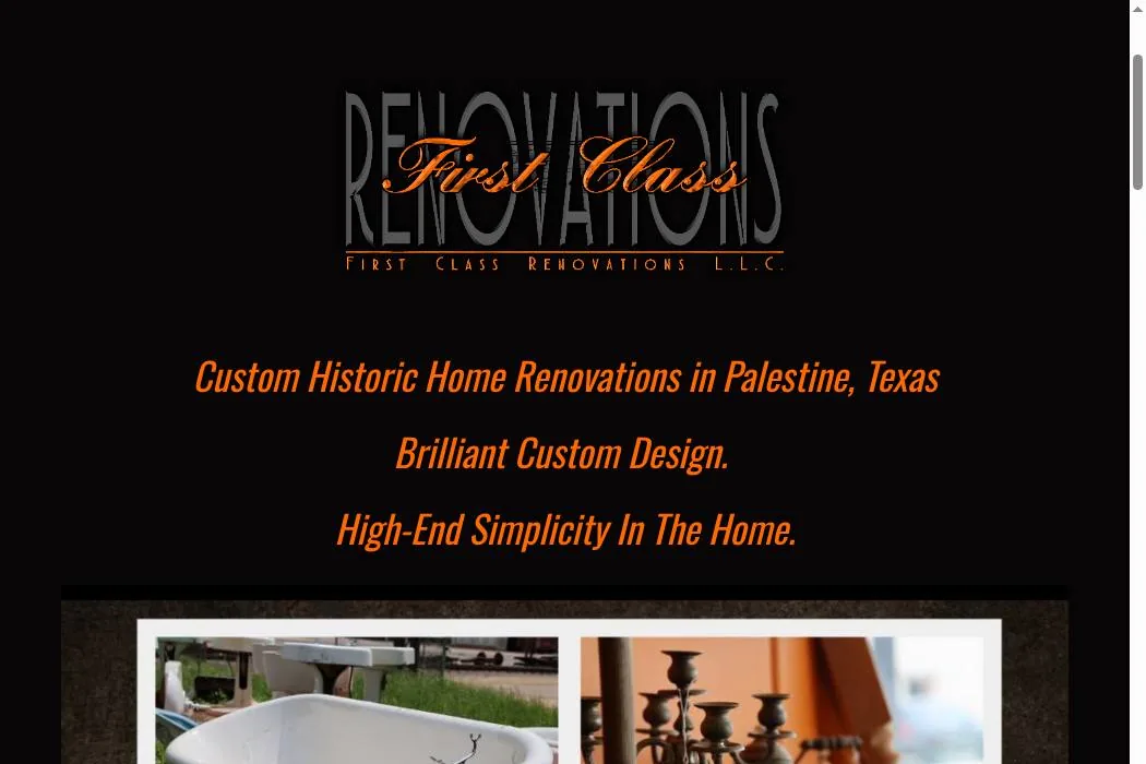 First Class Renovations cover