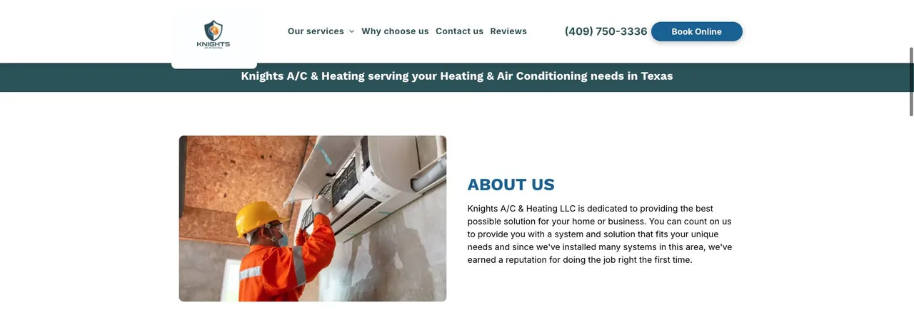 Knights A/C & Heating cover