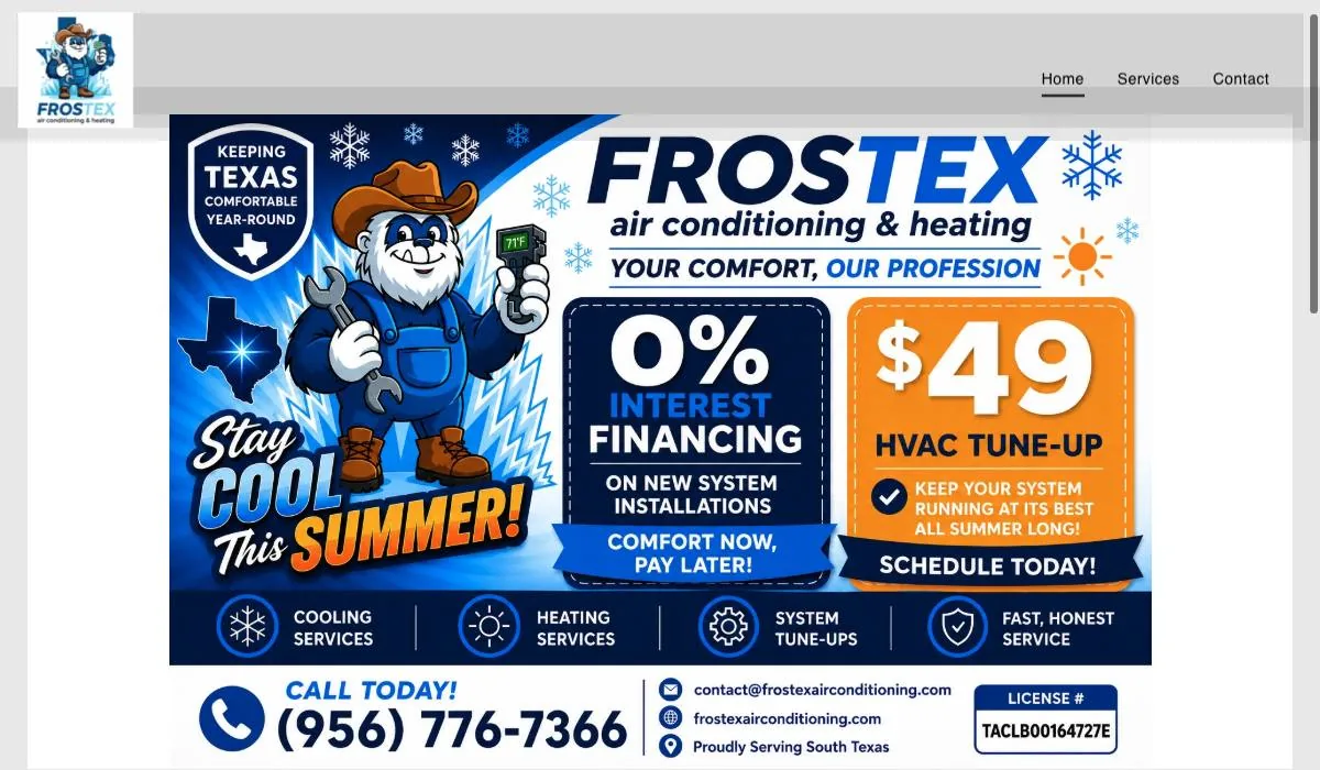 FrosTex Air Conditioning & Heating LLC cover