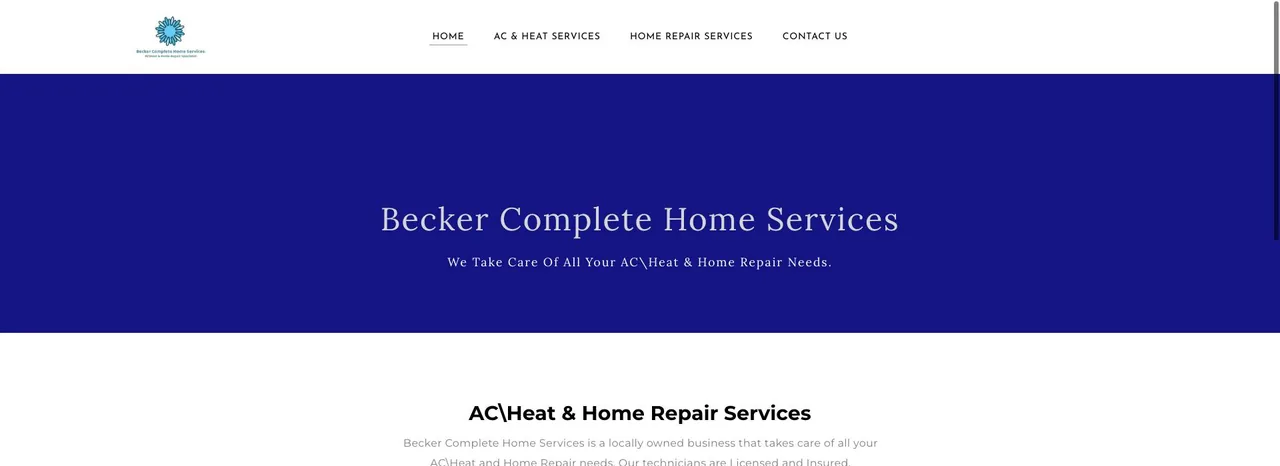 Becker Complete Home Services cover