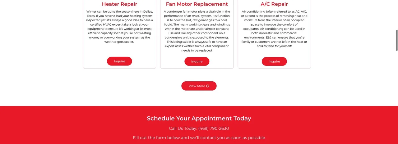 E&J A/C Heating Services cover