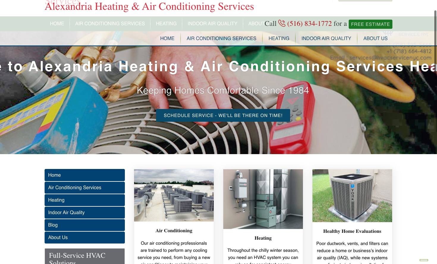 Alexandria Heating & Air Conditioning Services cover