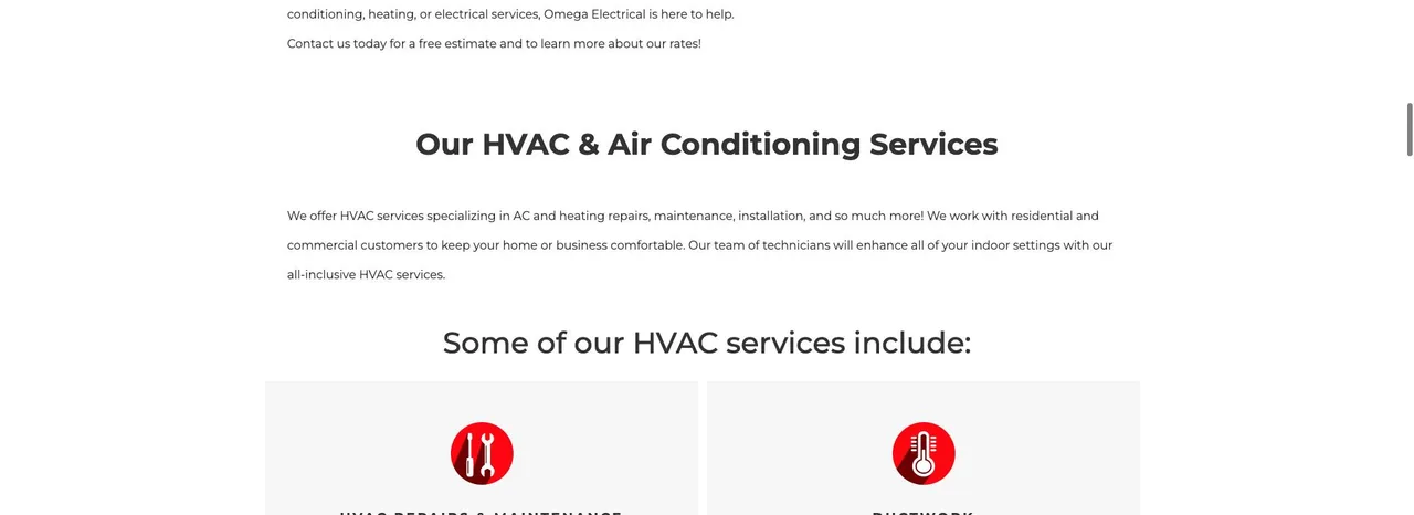 Omega Electrical & Mechanical Contractors cover