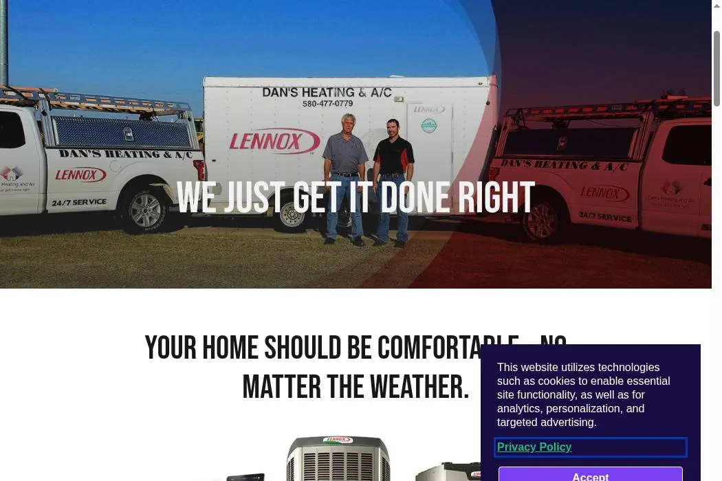 Dan’s Heating and Air cover