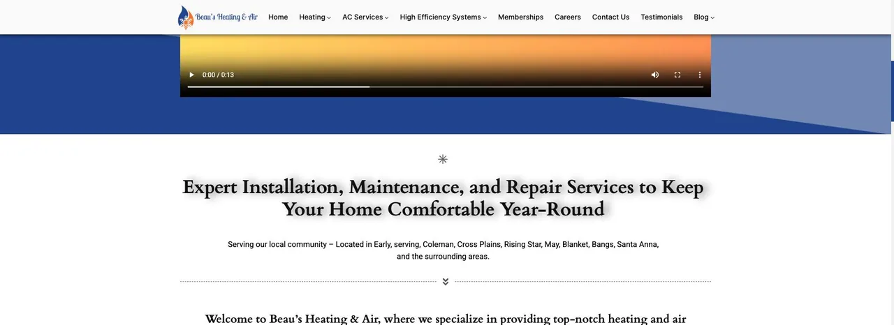 Beau’s Heating & Air cover