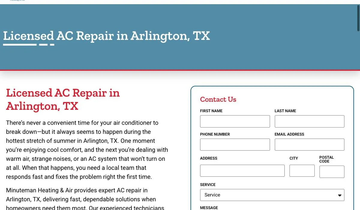 Minuteman Heating & Air cover