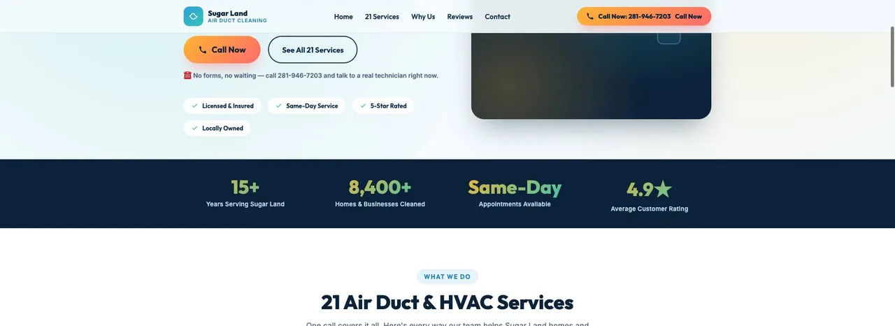 Sugar Land Air Duct Cleaning cover