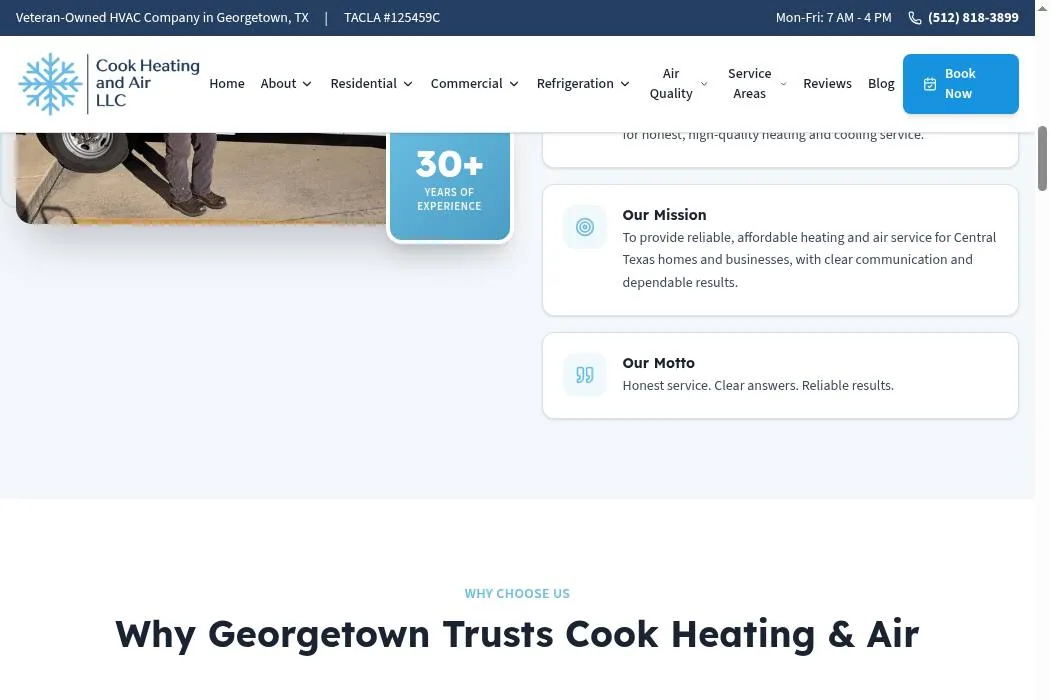 Cook Heating and Air LLC cover