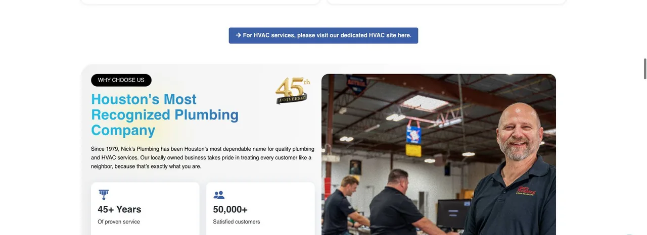 Nick’s Plumbing & Air Conditioning cover